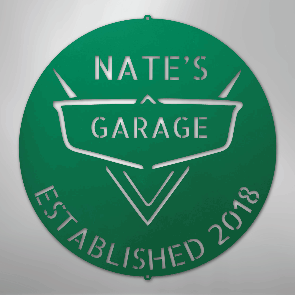 Classic Car Monogram Personalized Steel Metal Sign Wall ArtCustomly Gifts