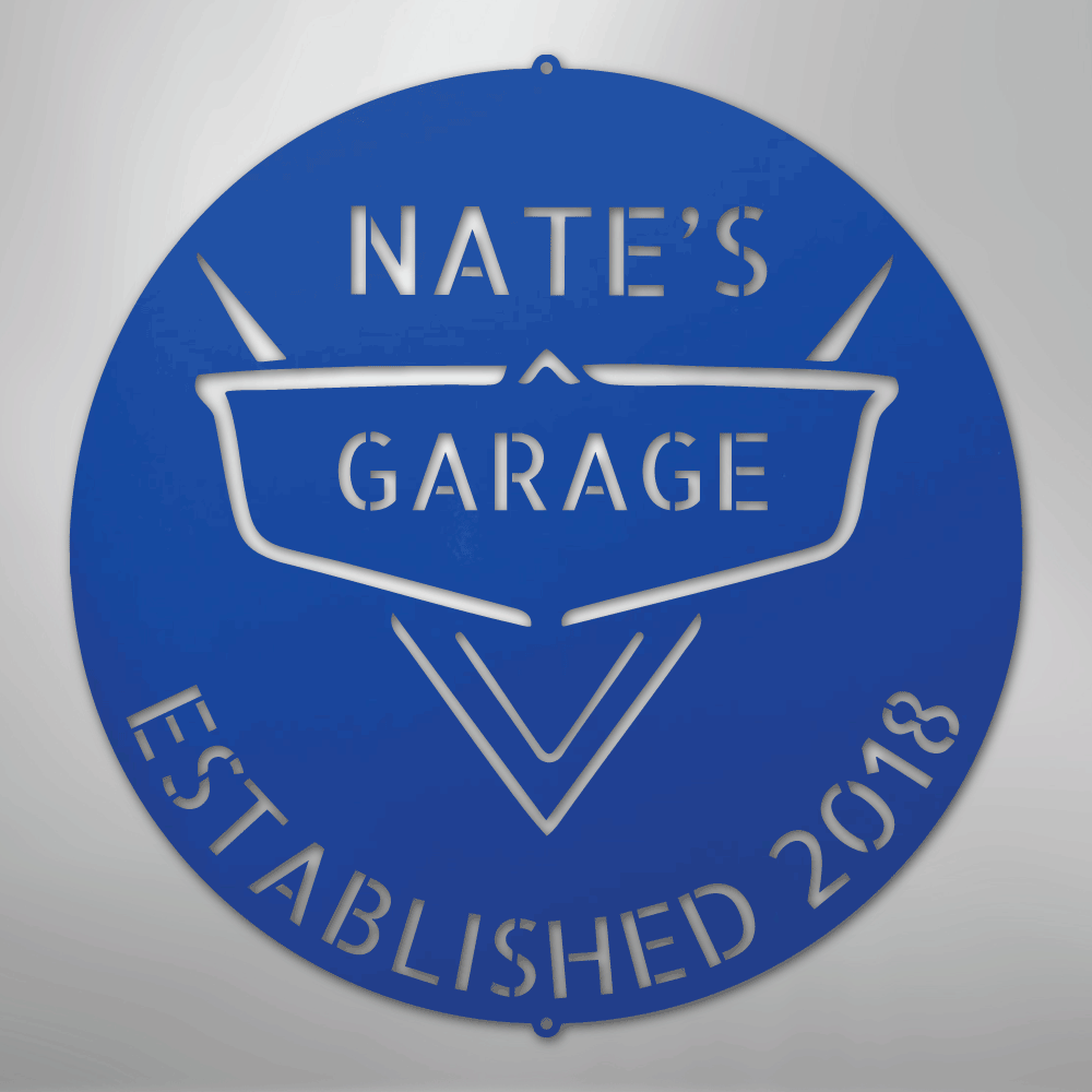 Classic Car Monogram Personalized Steel Metal Sign Wall ArtCustomly Gifts
