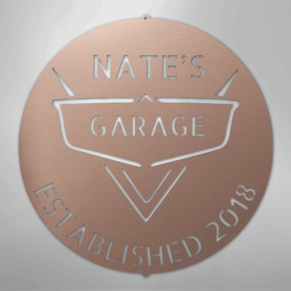 Classic Car Monogram Personalized Steel Metal Sign Wall ArtCustomly Gifts