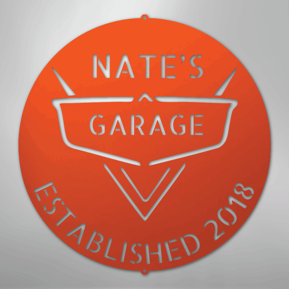 Classic Car Monogram Personalized Steel Metal Sign Wall ArtCustomly Gifts