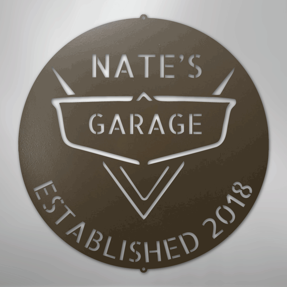 Classic Car Monogram Personalized Steel Metal Sign Wall ArtCustomly Gifts