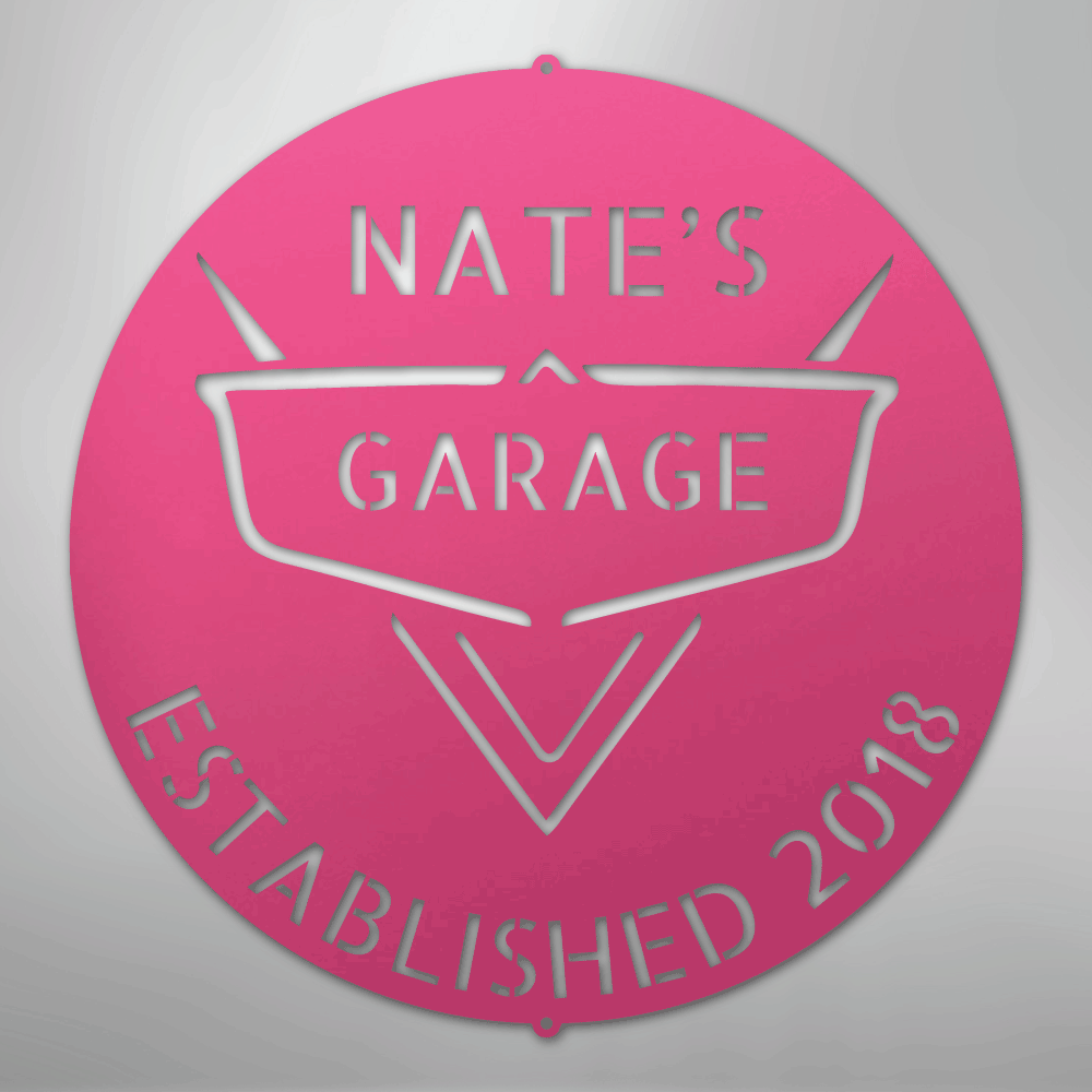 Classic Car Monogram Personalized Steel Metal Sign Wall ArtCustomly Gifts