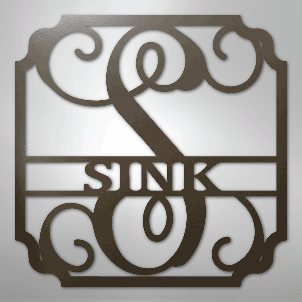 Classic Family Name Personalized Monogram Steel Metal Sign Wall ArtCustomly Gifts