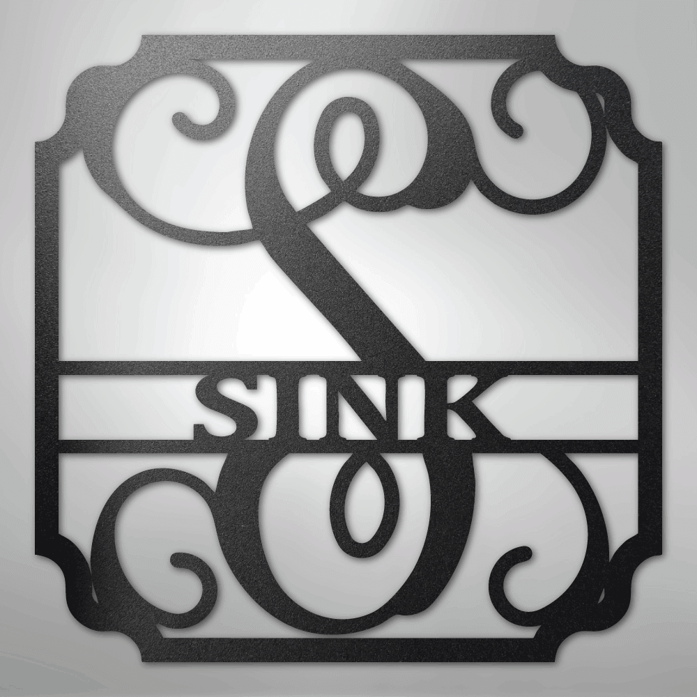 Classic Family Name Personalized Monogram Steel Metal Sign Wall ArtCustomly Gifts