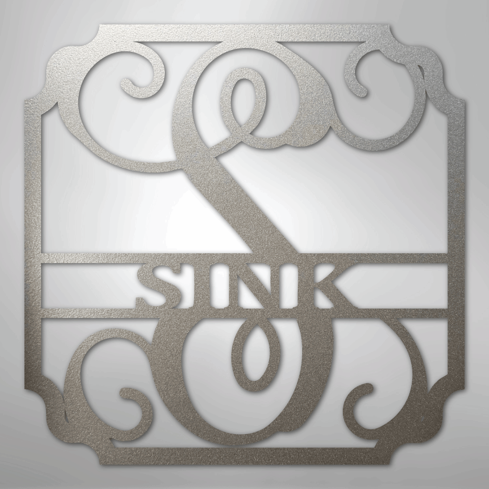 Classic Family Name Personalized Monogram Steel Metal Sign Wall ArtCustomly Gifts