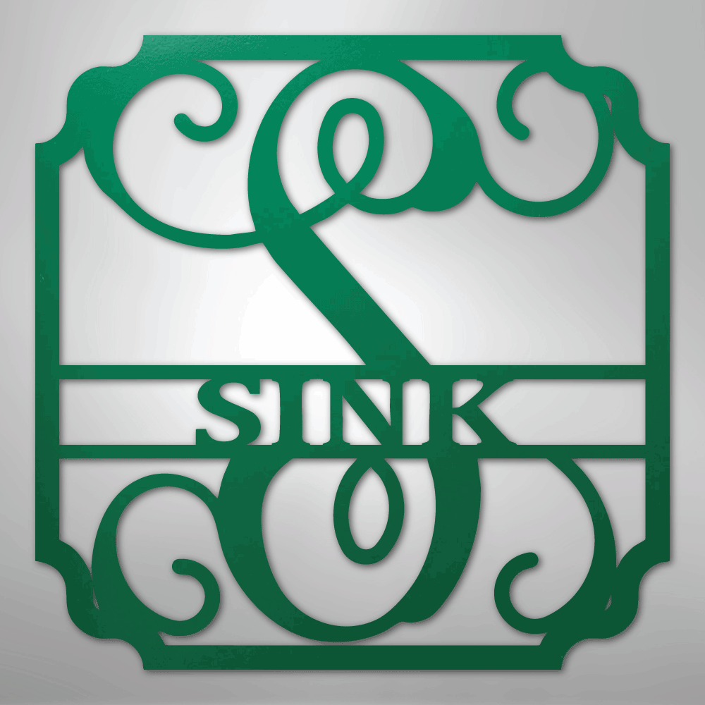 Classic Family Name Personalized Monogram Steel Metal Sign Wall ArtCustomly Gifts