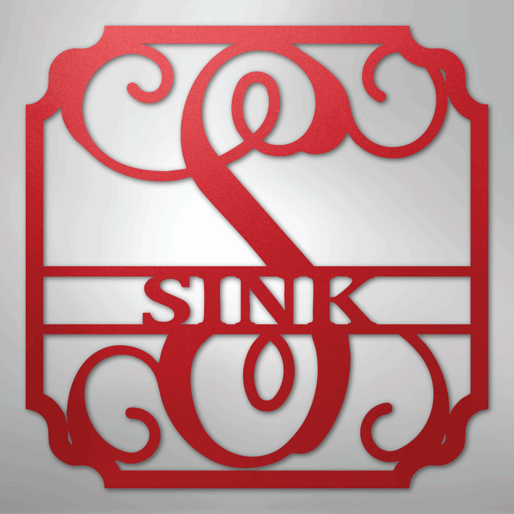 Classic Family Name Personalized Monogram Steel Metal Sign Wall ArtCustomly Gifts
