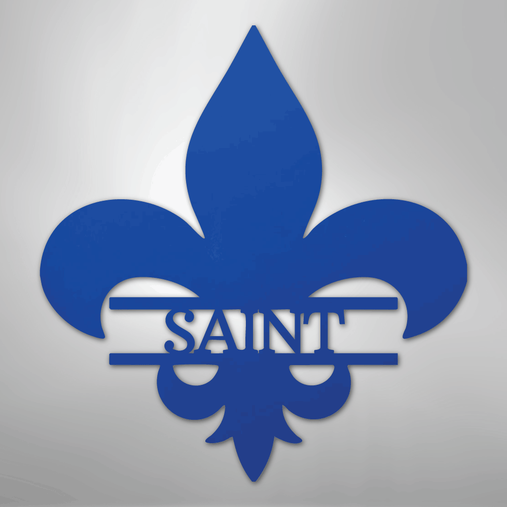 Classic Fleur De Lis Monogram Personalized Steel Metal Sign Wall ArtCustomly Gifts