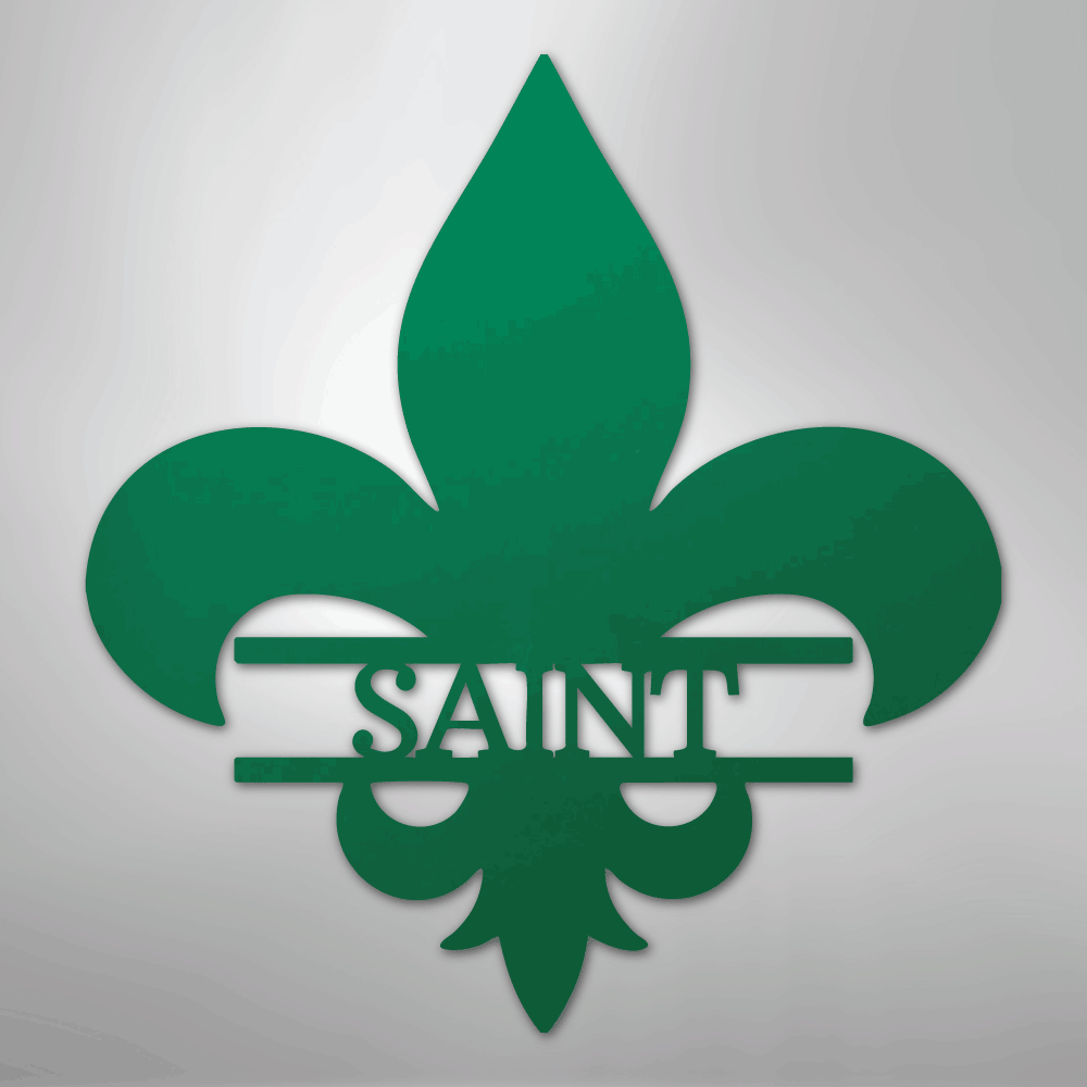 Classic Fleur De Lis Monogram Personalized Steel Metal Sign Wall ArtCustomly Gifts