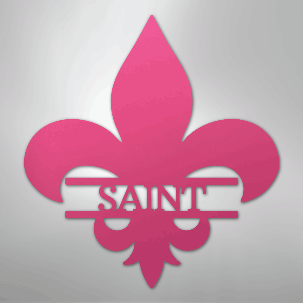 Classic Fleur De Lis Monogram Personalized Steel Metal Sign Wall ArtCustomly Gifts