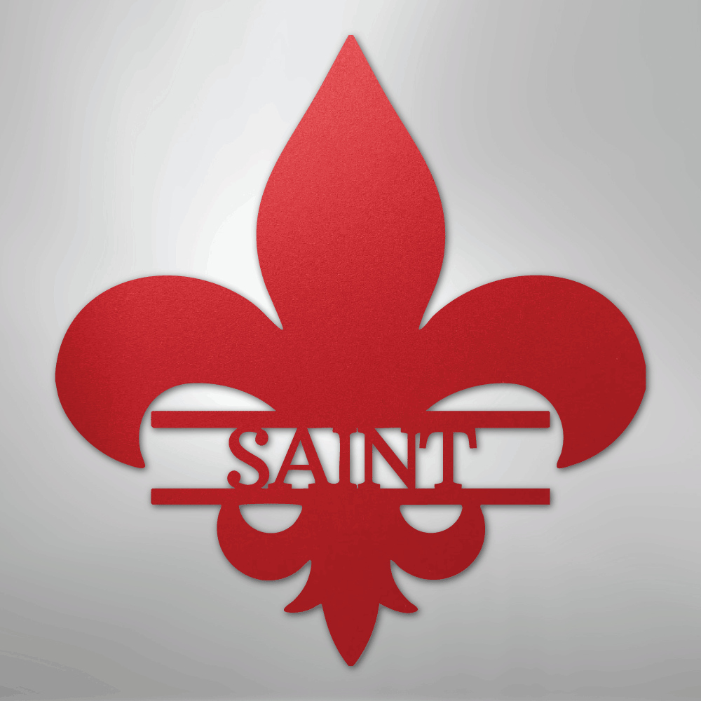 Classic Fleur De Lis Monogram Personalized Steel Metal Sign Wall ArtCustomly Gifts