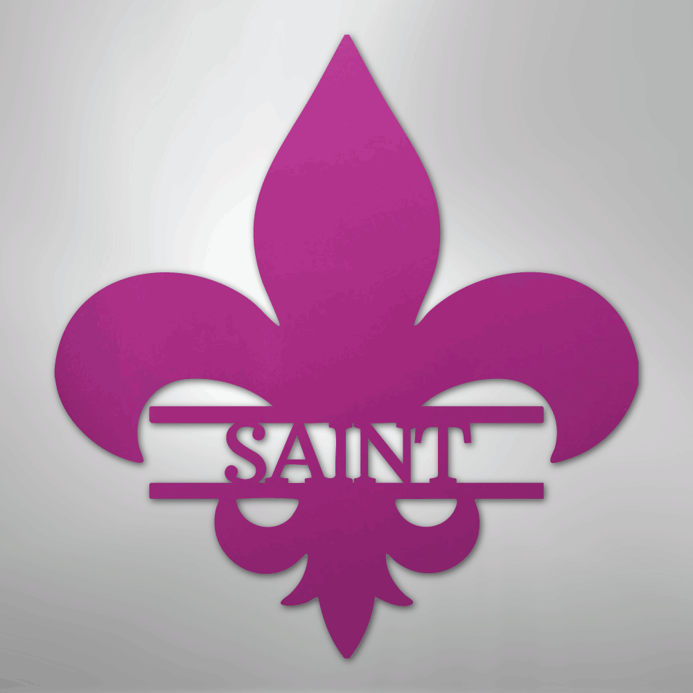 Classic Fleur De Lis Monogram Personalized Steel Metal Sign Wall ArtCustomly Gifts