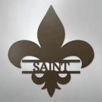 Classic Fleur De Lis Monogram Personalized Steel Metal Sign Wall ArtCustomly Gifts