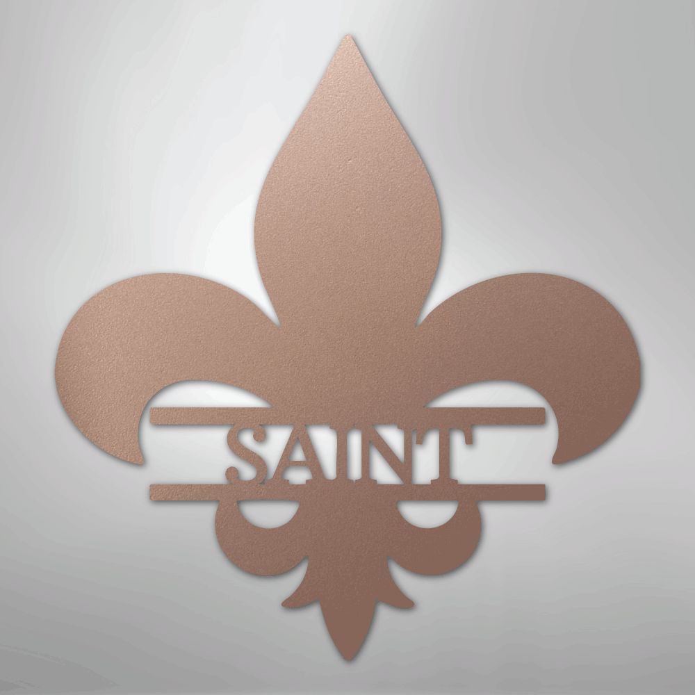 Classic Fleur De Lis Monogram Personalized Steel Metal Sign Wall ArtCustomly Gifts