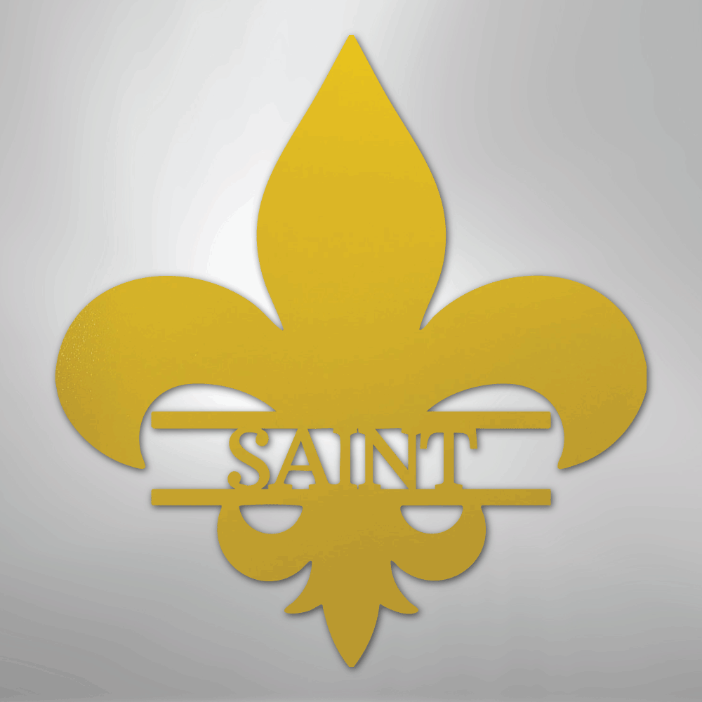 Classic Fleur De Lis Monogram Personalized Steel Metal Sign Wall ArtCustomly Gifts