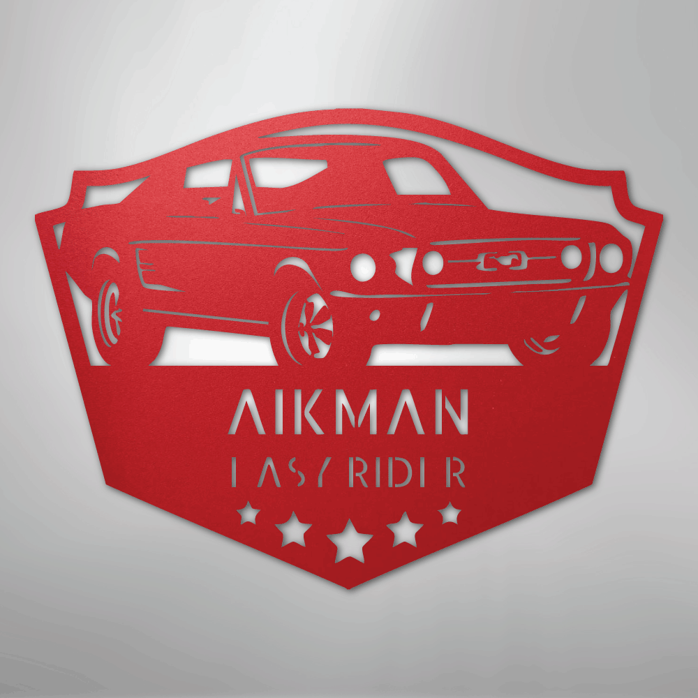 Classic Ford Mustang Personalized Steel Metal Sign Wall ArtCustomly Gifts