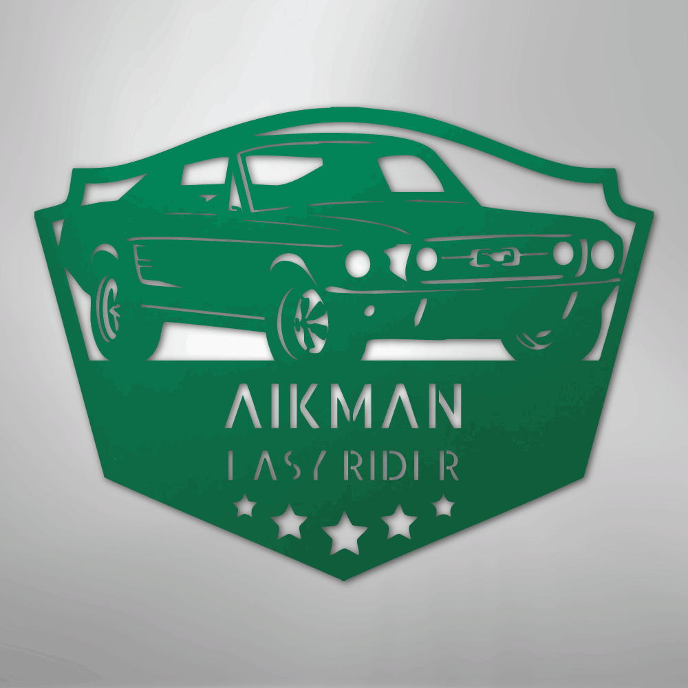 Classic Ford Mustang Personalized Steel Metal Sign Wall ArtCustomly Gifts