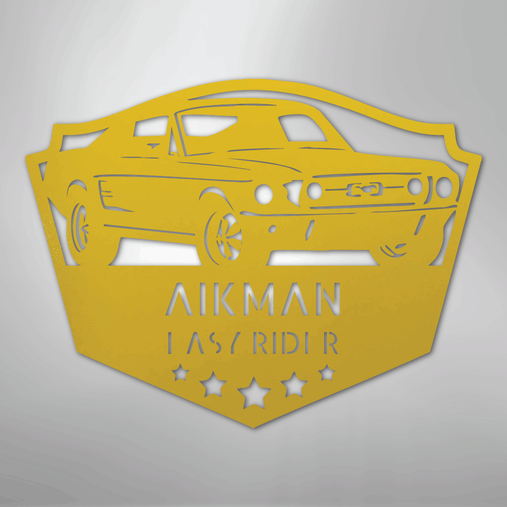 Classic Ford Mustang Personalized Steel Metal Sign Wall ArtCustomly Gifts