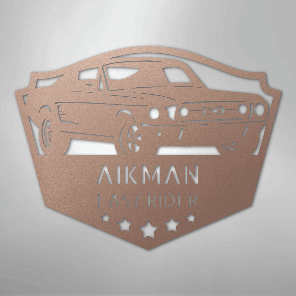 Classic Ford Mustang Personalized Steel Metal Sign Wall ArtCustomly Gifts