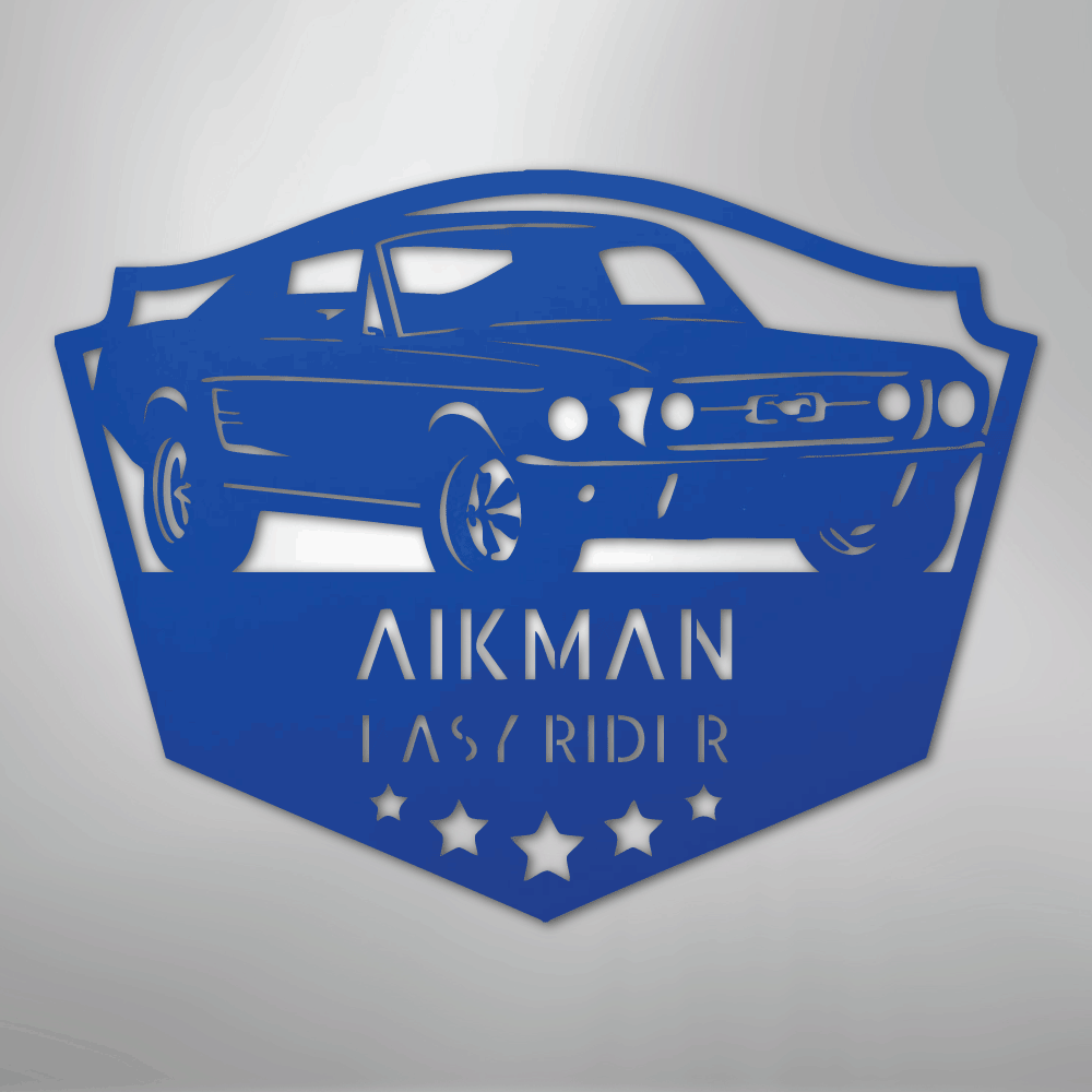 Classic Ford Mustang Personalized Steel Metal Sign Wall ArtCustomly Gifts