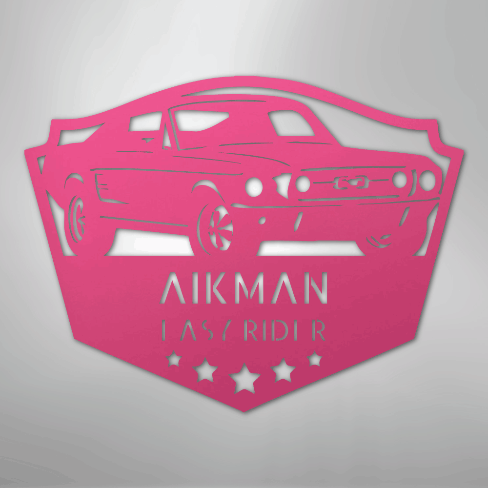 Classic Ford Mustang Personalized Steel Metal Sign Wall ArtCustomly Gifts