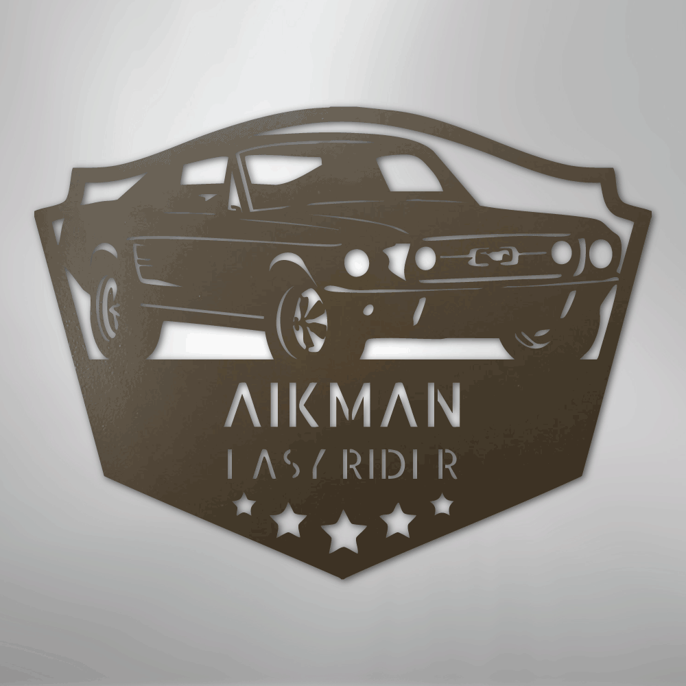 Classic Ford Mustang Personalized Steel Metal Sign Wall ArtCustomly Gifts