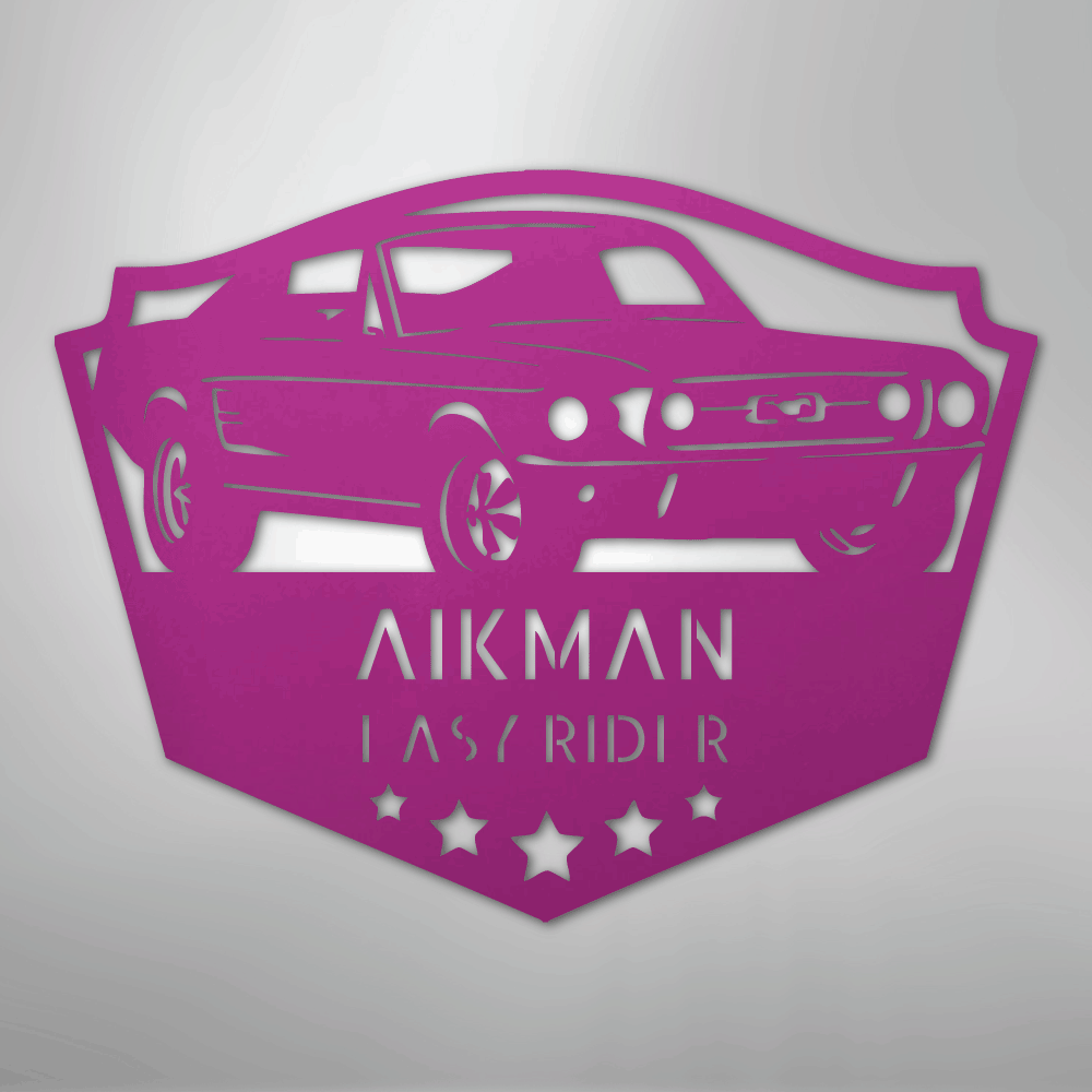 Classic Ford Mustang Personalized Steel Metal Sign Wall ArtCustomly Gifts