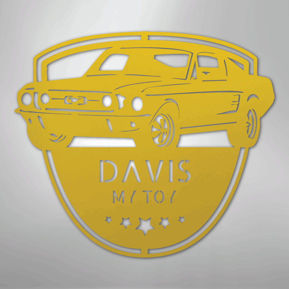 Classic Mustang Shop Personalized Steel Metal Sign Wall ArtCustomly Gifts