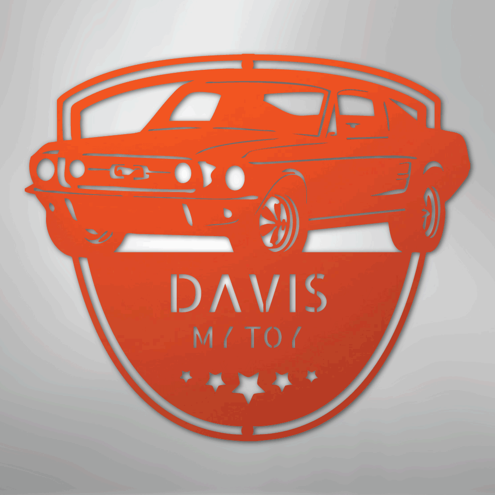 Classic Mustang Shop Personalized Steel Metal Sign Wall ArtCustomly Gifts