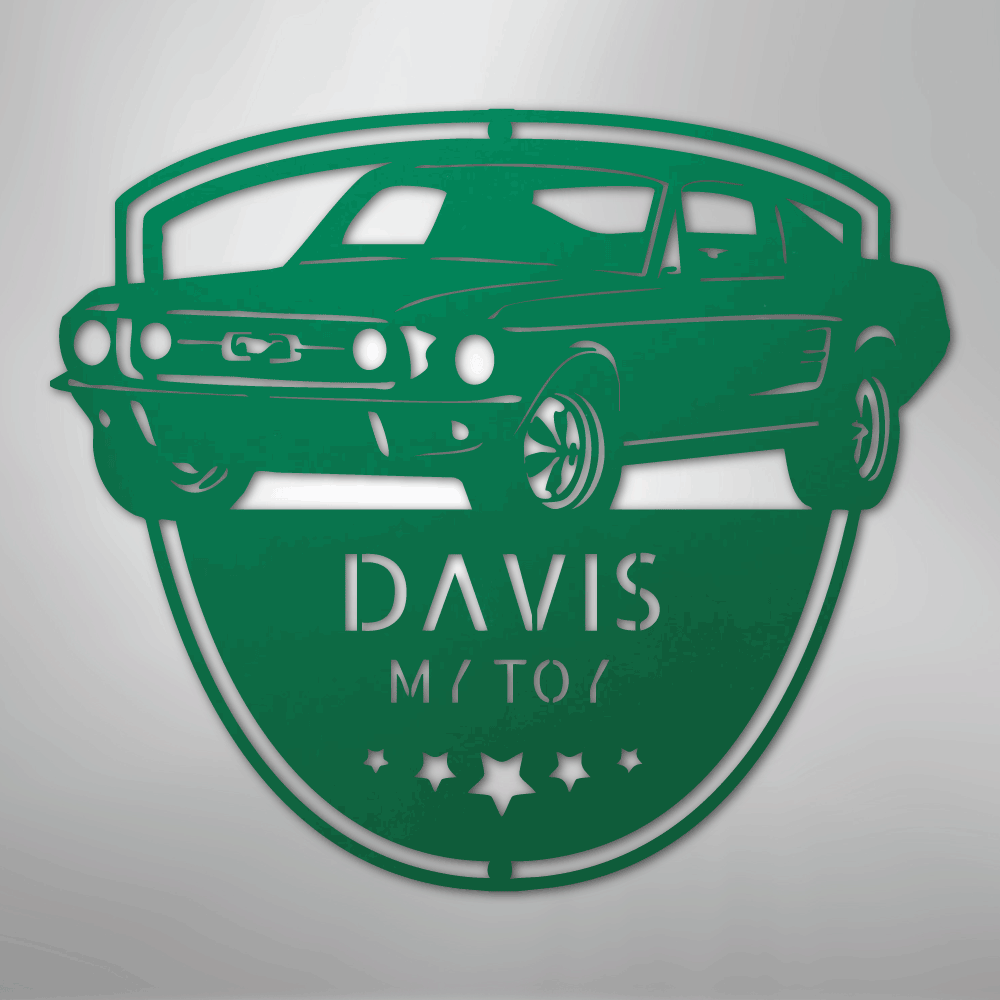 Classic Mustang Shop Personalized Steel Metal Sign Wall ArtCustomly Gifts