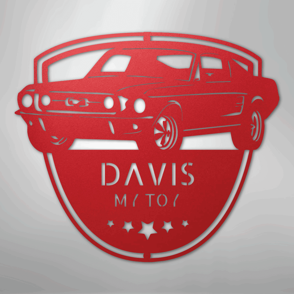 Classic Mustang Shop Personalized Steel Metal Sign Wall ArtCustomly Gifts