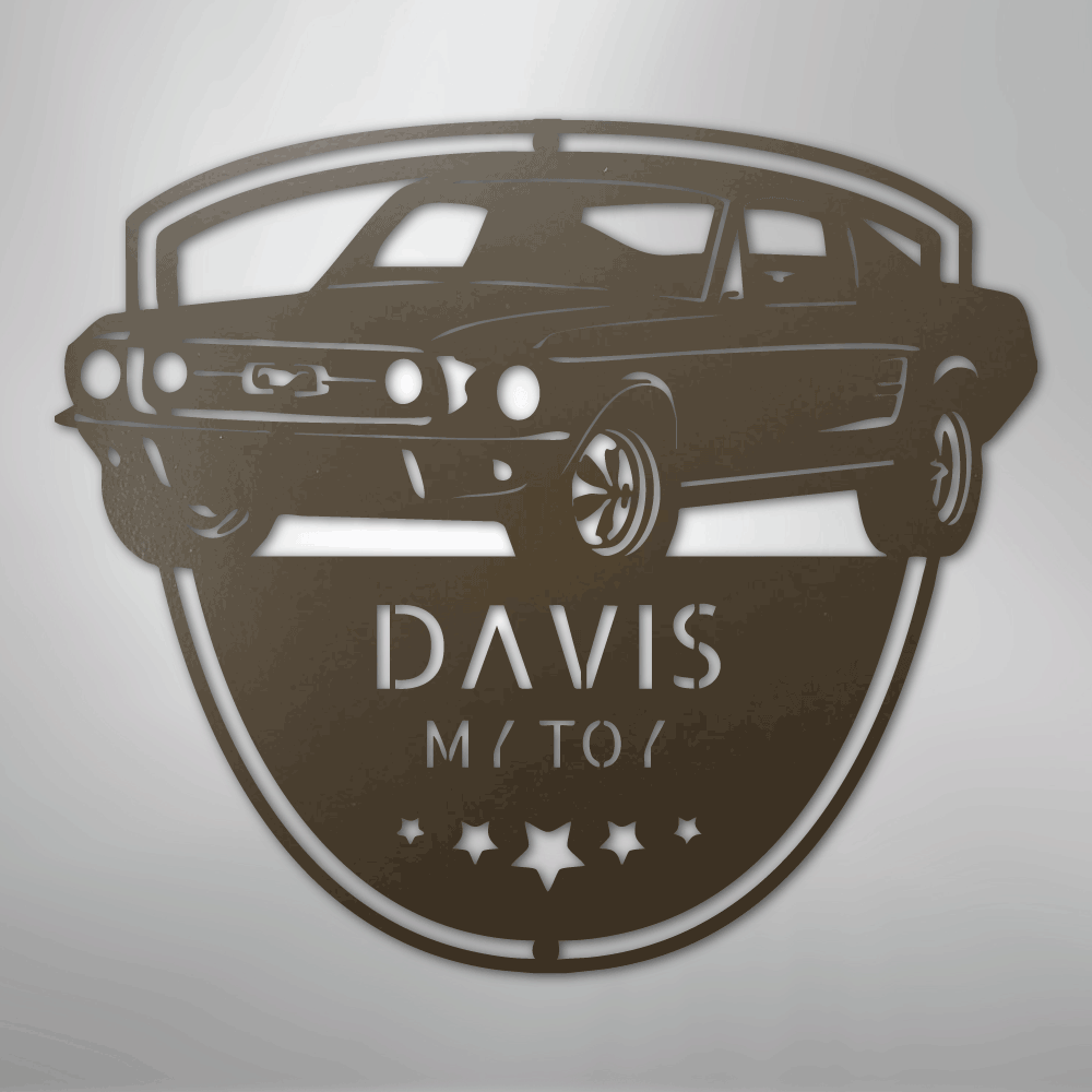 Classic Mustang Shop Personalized Steel Metal Sign Wall ArtCustomly Gifts