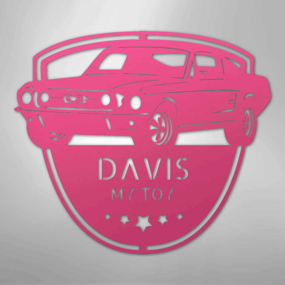 Classic Mustang Shop Personalized Steel Metal Sign Wall ArtCustomly Gifts