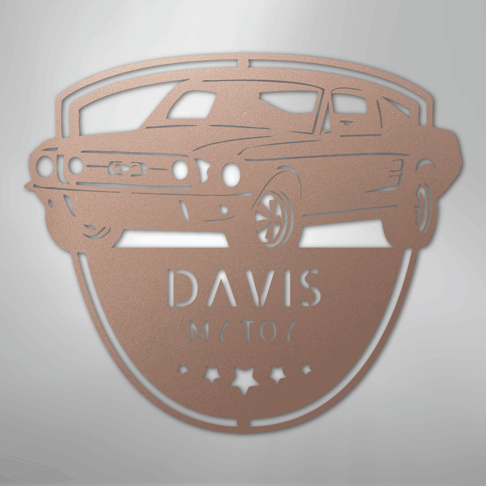 Classic Mustang Shop Personalized Steel Metal Sign Wall ArtCustomly Gifts