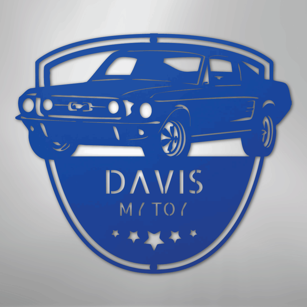 Classic Mustang Shop Personalized Steel Metal Sign Wall ArtCustomly Gifts