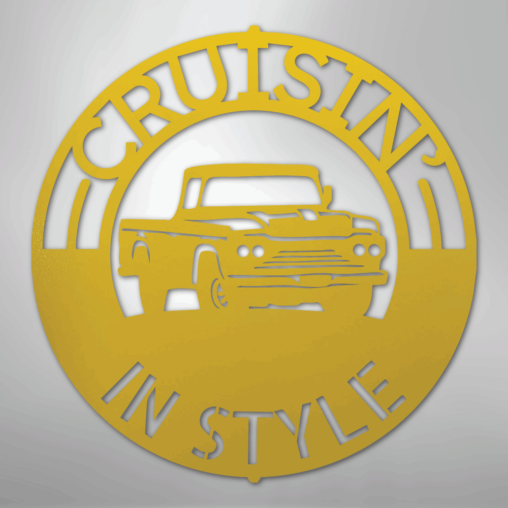 Classic Pickup Truck Personalized Steel Metal Sign Wall ArtCustomly Gifts