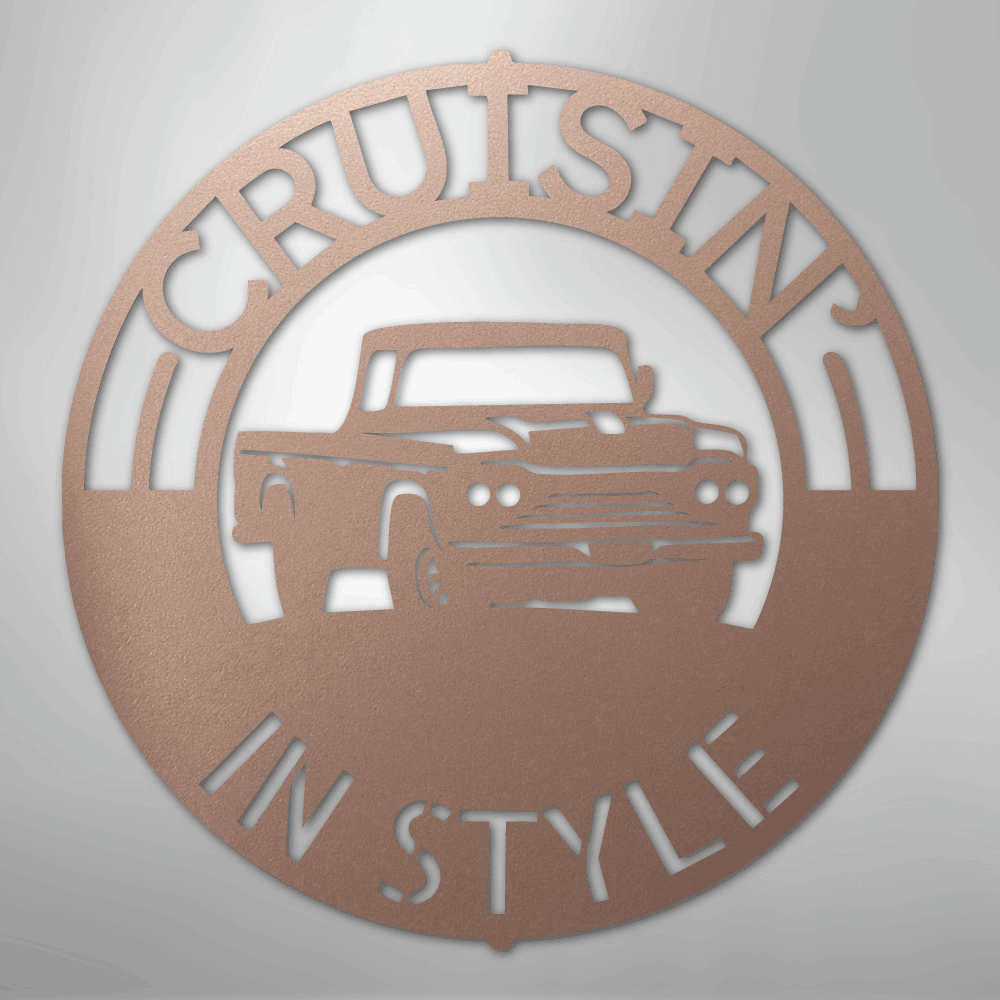 Classic Pickup Truck Personalized Steel Metal Sign Wall ArtCustomly Gifts