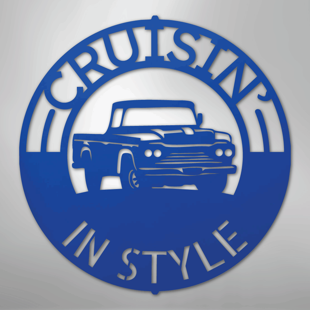 Classic Pickup Truck Personalized Steel Metal Sign Wall ArtCustomly Gifts