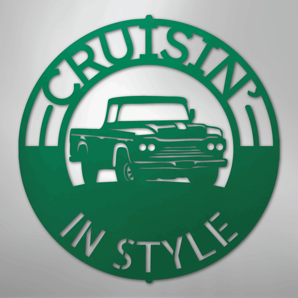 Classic Pickup Truck Personalized Steel Metal Sign Wall ArtCustomly Gifts