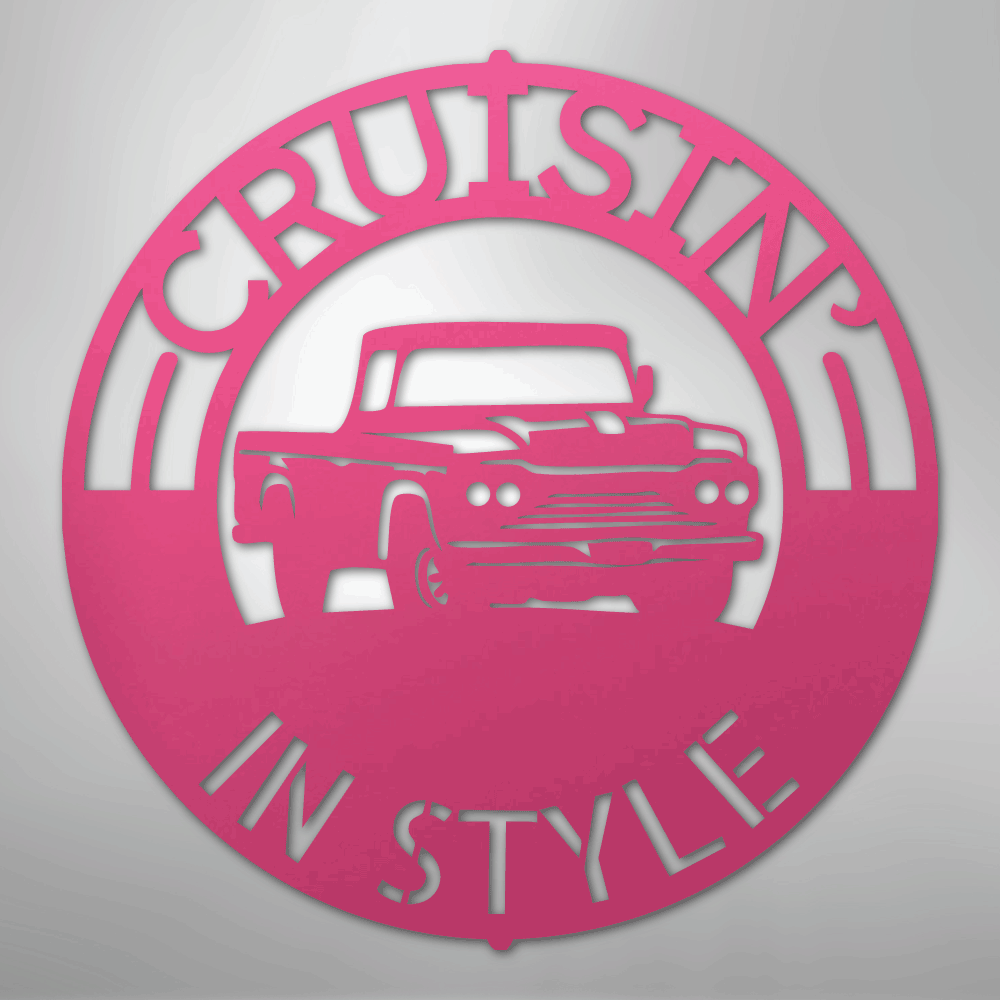 Classic Pickup Truck Personalized Steel Metal Sign Wall ArtCustomly Gifts