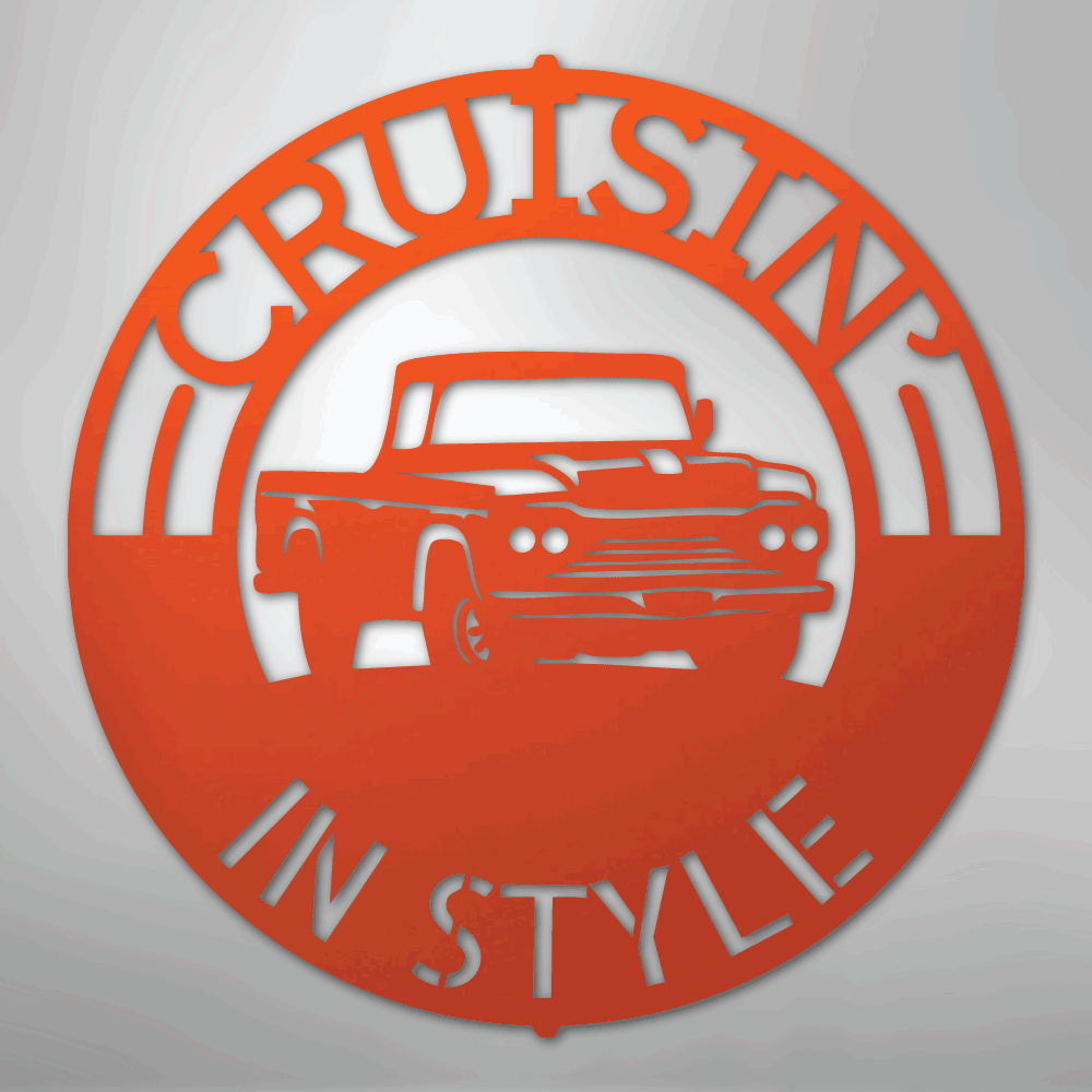 Classic Pickup Truck Personalized Steel Metal Sign Wall ArtCustomly Gifts