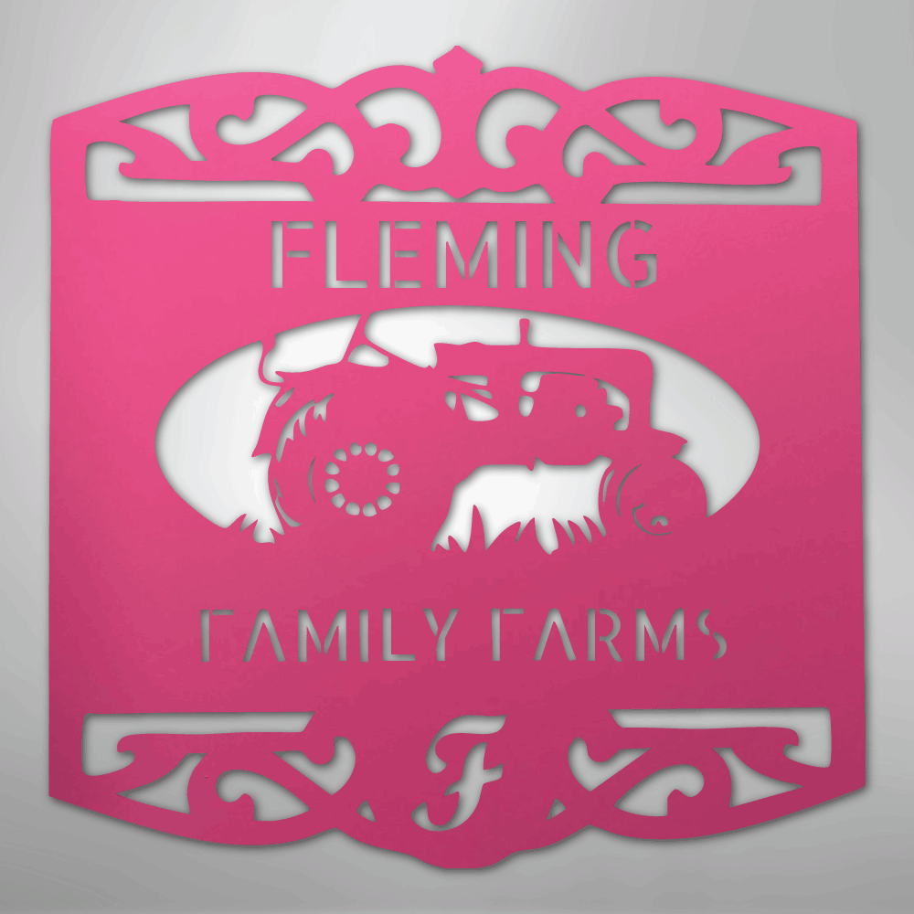 Classic Tractor Personalized Steel Metal Sign Wall ArtCustomly Gifts