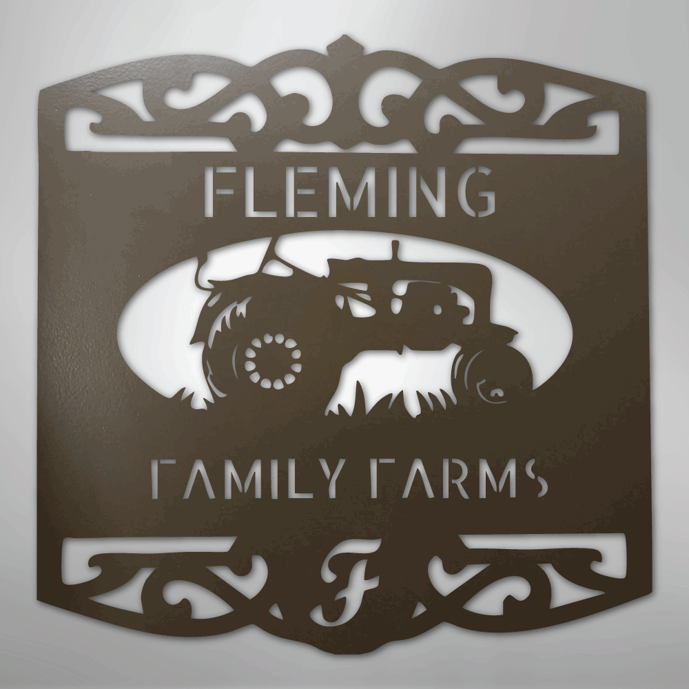 Classic Tractor Personalized Steel Metal Sign Wall ArtCustomly Gifts