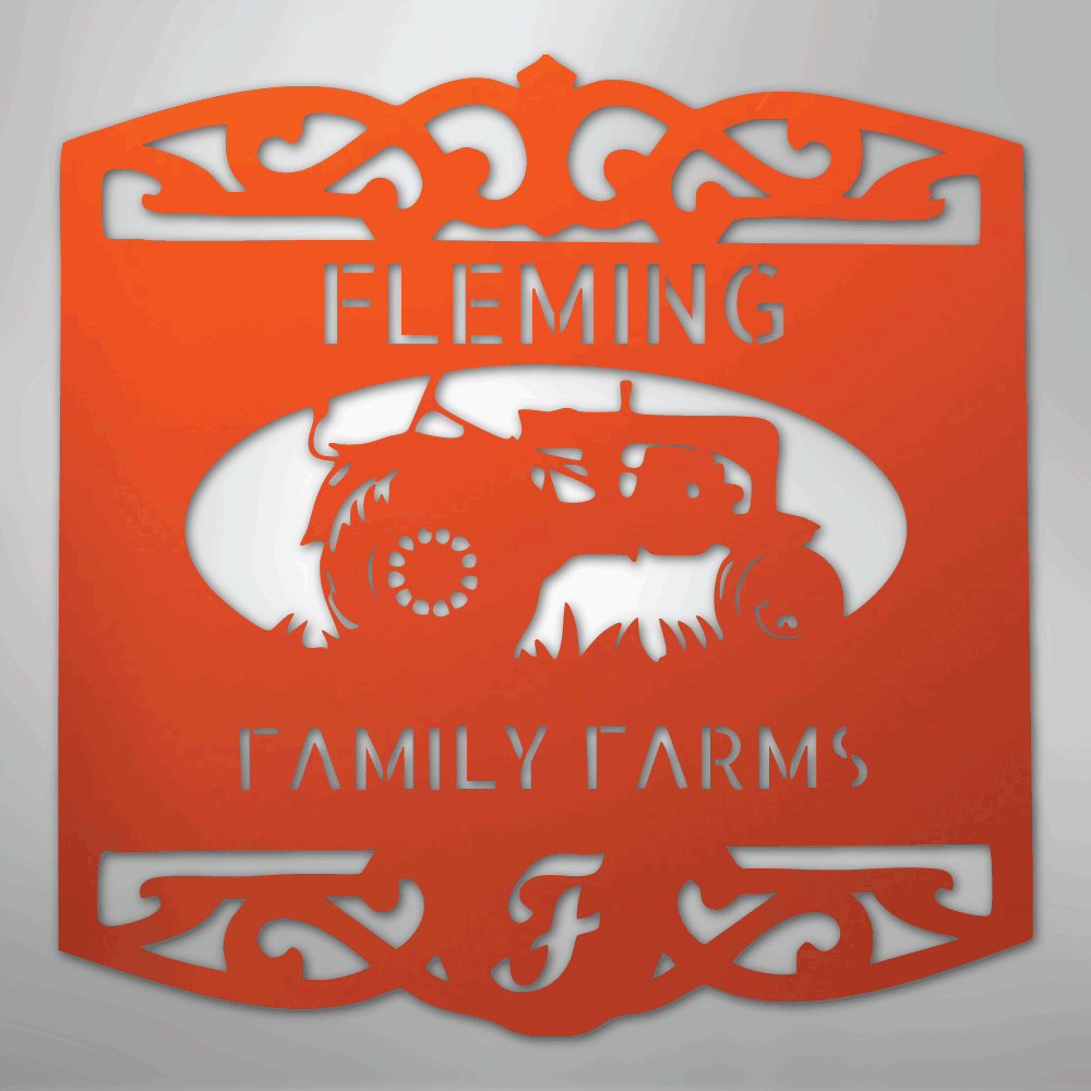 Classic Tractor Personalized Steel Metal Sign Wall ArtCustomly Gifts