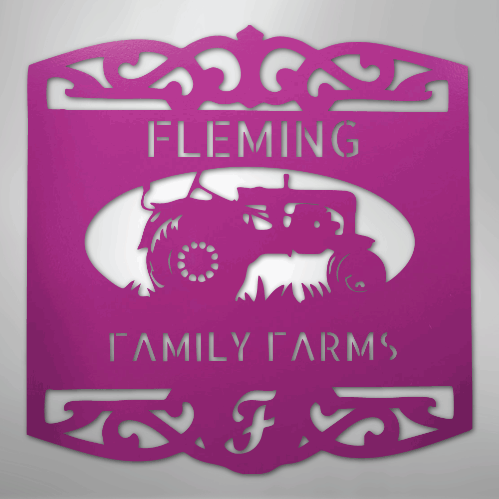 Classic Tractor Personalized Steel Metal Sign Wall ArtCustomly Gifts