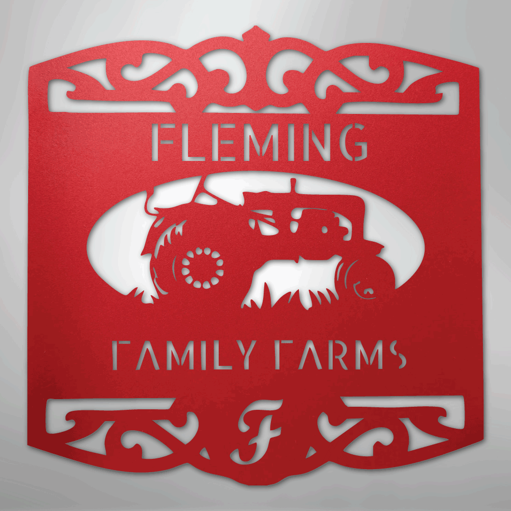 Classic Tractor Personalized Steel Metal Sign Wall ArtCustomly Gifts