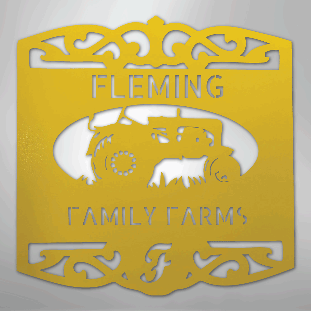 Classic Tractor Personalized Steel Metal Sign Wall ArtCustomly Gifts