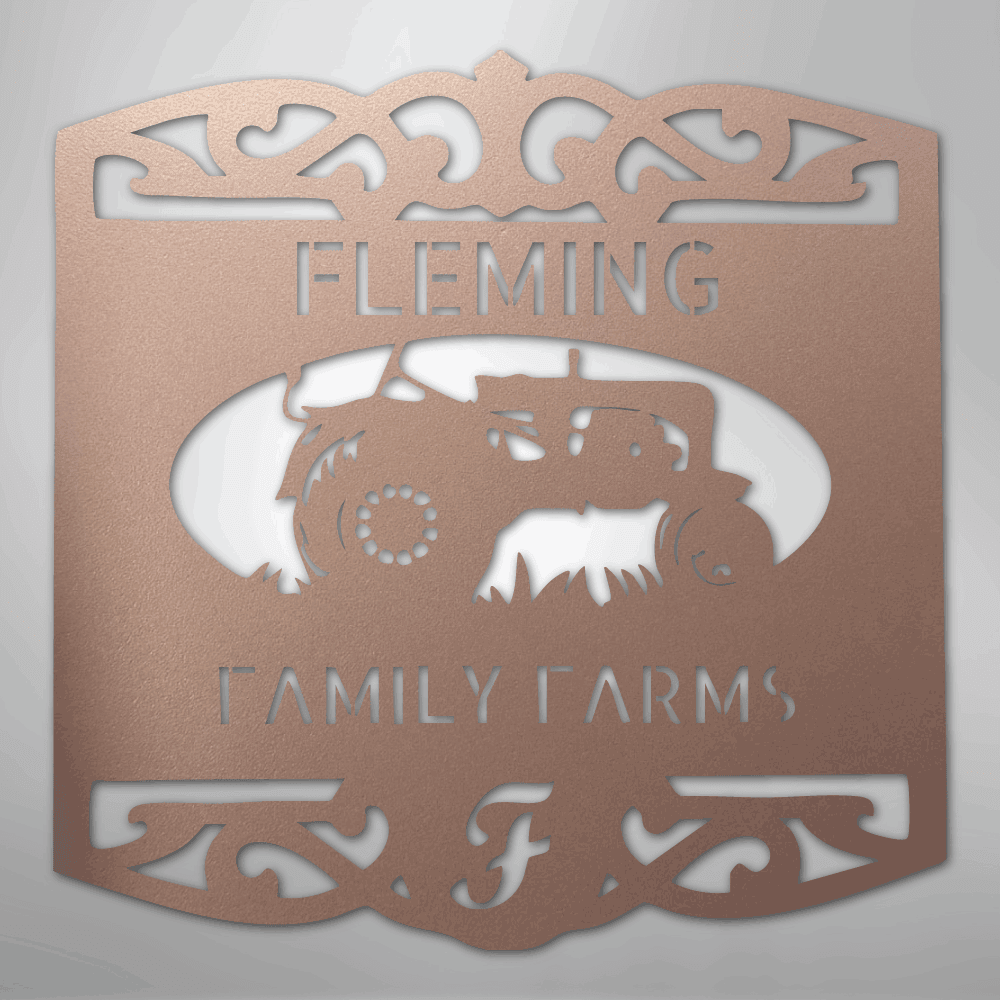 Classic Tractor Personalized Steel Metal Sign Wall ArtCustomly Gifts