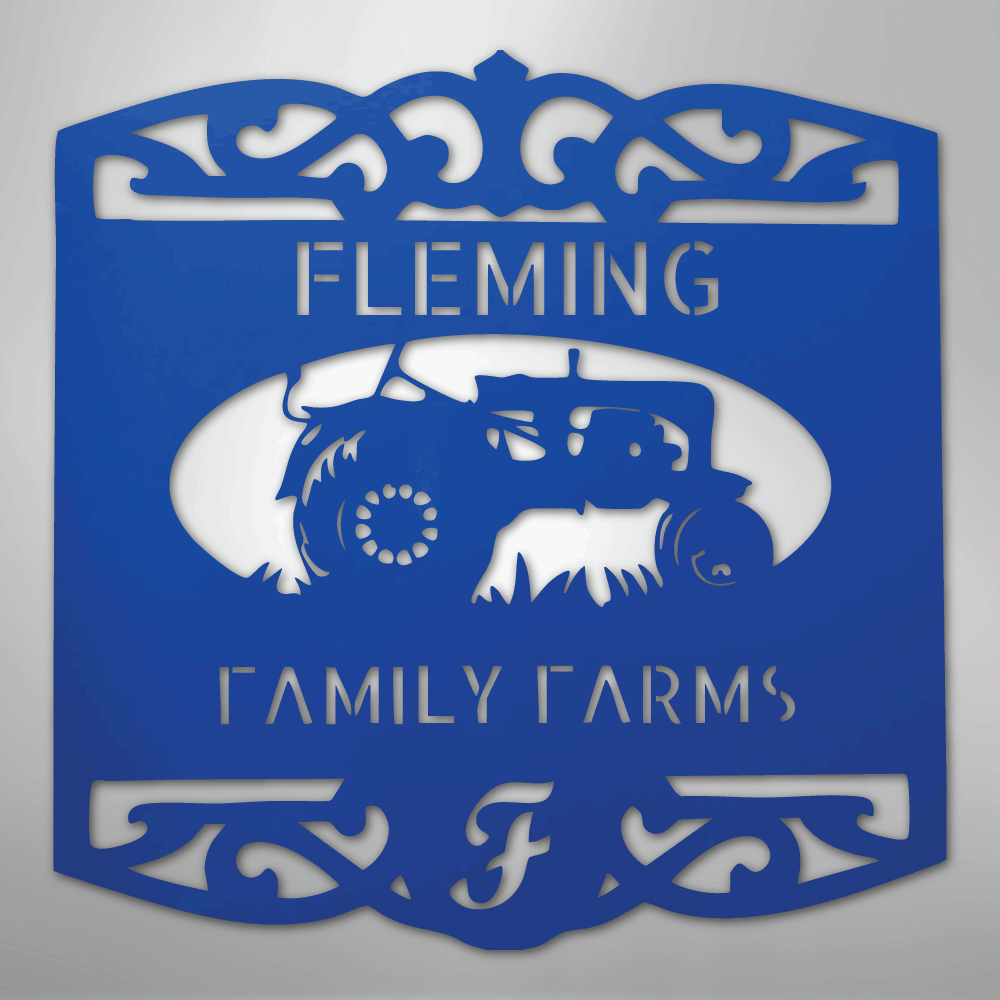 Classic Tractor Personalized Steel Metal Sign Wall ArtCustomly Gifts