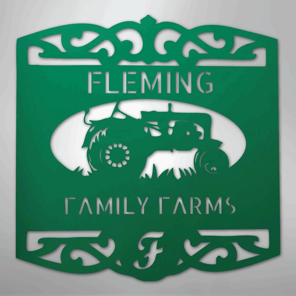 Classic Tractor Personalized Steel Metal Sign Wall ArtCustomly Gifts